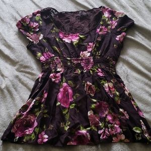 Floral babydoll top